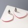 Acrylic earrings "hearts" are wide, light pink color