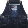 Semi -combineson jeans for boys, height 86 cm, blue color