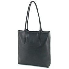 Women's bag B2816-00140, Black, genuine leather color, 31x8x33 cm