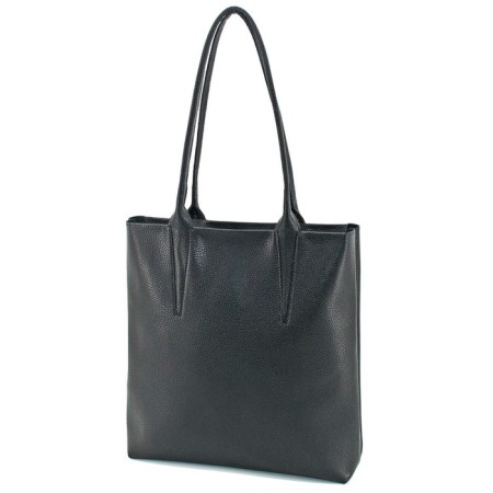 Women's bag B2816-00140, Black, genuine leather color, 31x8x33 cm