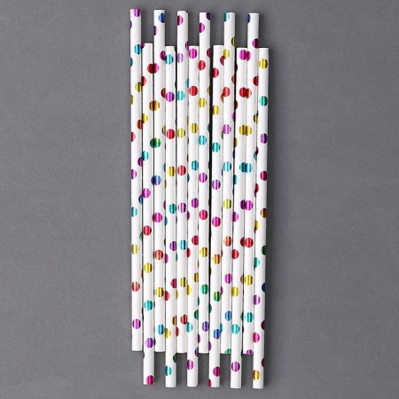 Pipe for cocktail "Confetti", set of 12 pcs.