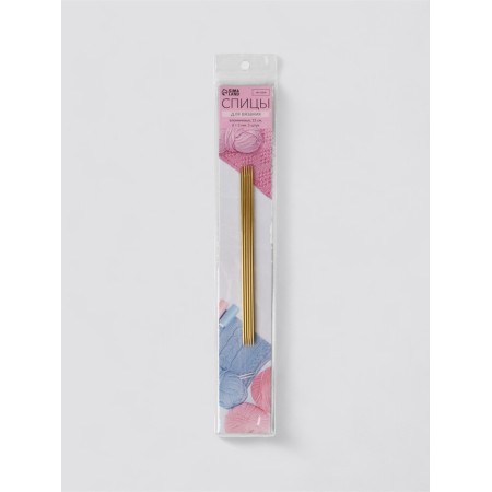 Knitting knitting needles 15cm D2mm (5pcs) PVC package aluminum gold a-3