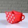 Kashpo wooden "Cup in polka dots", red, 20 × 9 × 11 cm