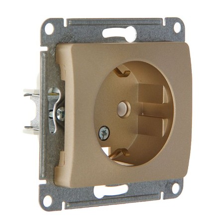 Glossa socket Sche GSL000443, 16 A, single, hidden, with salary, color titanium