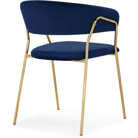 CHARTAL SHARTALIA KAMELIA 1 Metal/velor, Gold/Blue 60x52x79 cm-3