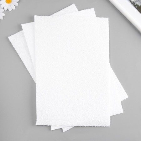 Foamiran terry 20x30 cm, 2 mm, white mix-1