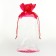 Cosmetic bag on the cord, the color is transparent/red