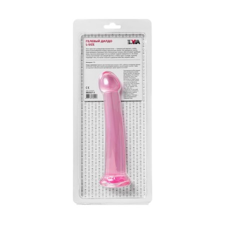 Unrealistic phallimitator Jelly Dildo L Toyfa Basic, TPE, Pink, 20 cm-6