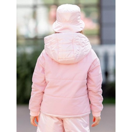 Jacket for girls, height 134 cm, pink color-6