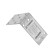 Corner Fitty tundra, 80x80x40x2 mm, zinc, 1 pc.