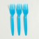 Plastic forks, 6 pcs., Blue color