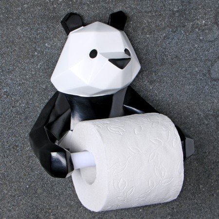Tualer Panda toiletry holder 19x17x12cm, black and white