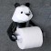 Tualer Panda toiletry holder 19x17x12cm, black and white
