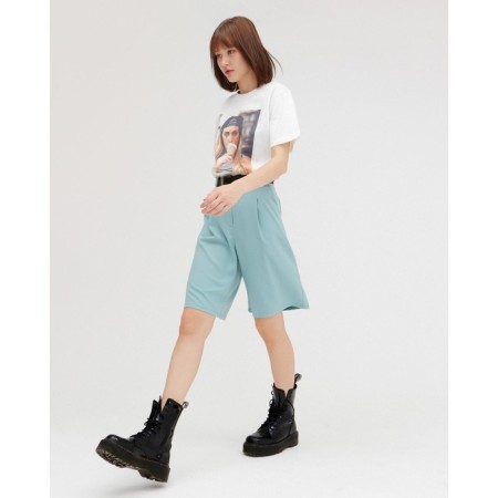 Shorts female bermuds minku pistachio color, size 42-2