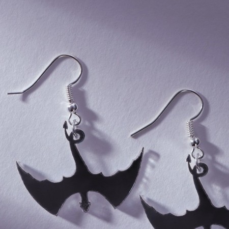 Earrings "Daimon" 3 x 1.5 cm-2