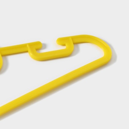 Shoulders - Children's shade hangers for clothes, 28.5 × 0.4 × 14.5 cm, 10 pcs, yellow color-3
