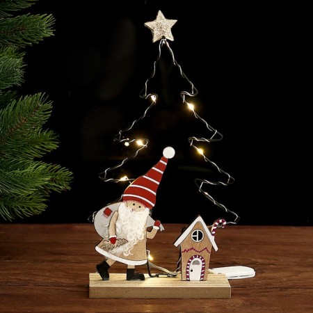 Decor with backlight "Christmas tree" 20 × 6 × 20.5 cm-3