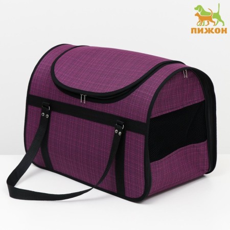 Bag - Animal carrying, with a hatch, 49 x 30 x 35 cm, mix of flowers