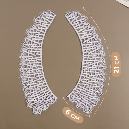 Gypury collar, 21 × 6 cm, white color-2