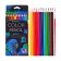 Pencils of watercolor 12 colors, in a cardboard box, triangular, der, with cysts, animal mix