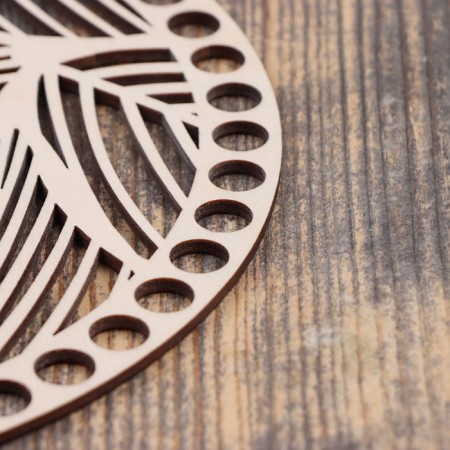 Cutting blank round leaves, plywood 20.5 cm, d 10 mm-1