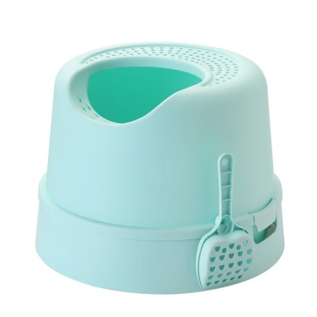 Cut toilet closed 47 x 47 x 35 cm, turquoise