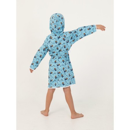 Children's robe with a hood, height 116 cm-4