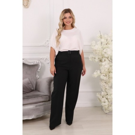 Female trousers, size 46, black color-3