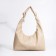 Shopper bag, outer pocket, beige color