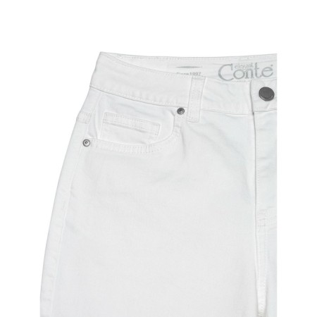 Jeans shortened female Conte Elegant Straight Leg, size XL, color White-10