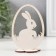 Easter decor "Rabbit" 6.5x4.7x9.3 cm (set 2 parts) White