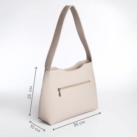 Female bag Textura, tout, medium size, beige color-1