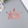 Stick paper, plastic "Crown" pink shine set 12 pcs 3 sizes