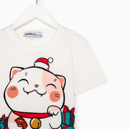 Pajama New Year's nursery KAFTAN "New Year's cat", size 34 (122-128 cm)-7