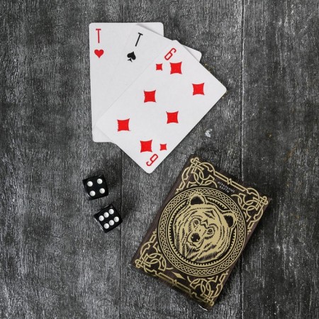Gift set "For real men": cards, dominoes, piles 2 pcs x 30 ml, playing bones 4 pcs-3