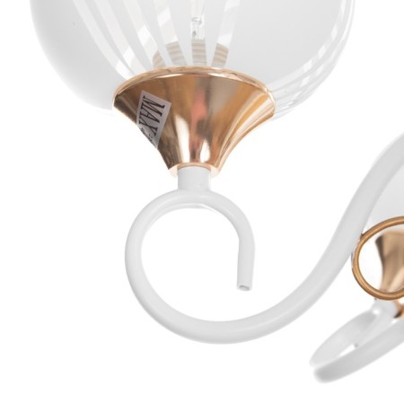 Chandelier "Patricia" 5x40W E27 white, gold 56x56x35cm-6
