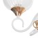 Chandelier "Patricia" 5x40W E27 white, gold 56x56x35cm
