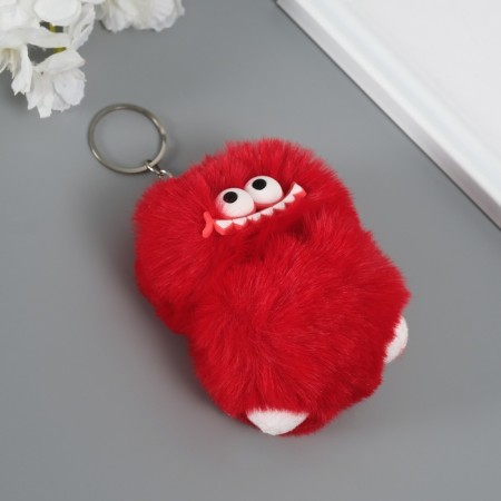 Fluffy on the ring "Monster Zubastik" red 10x8x8 cm-2