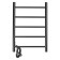 Electric towel Domoterm 109-5, 400x600 mm, left, black matte