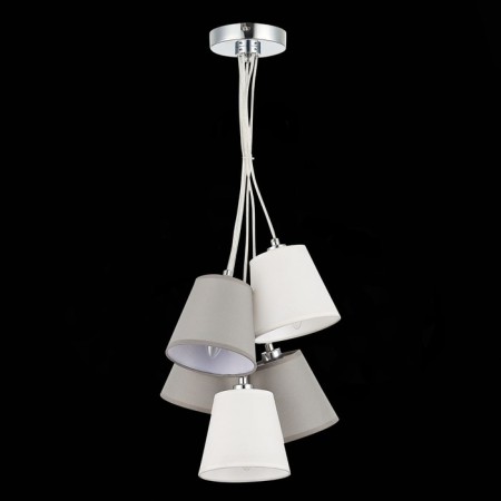 Suspended EVOLUCE lamp. Sle300403-05. Prato. 5x40 watts, E14, 40x40 cm, chromium color-3