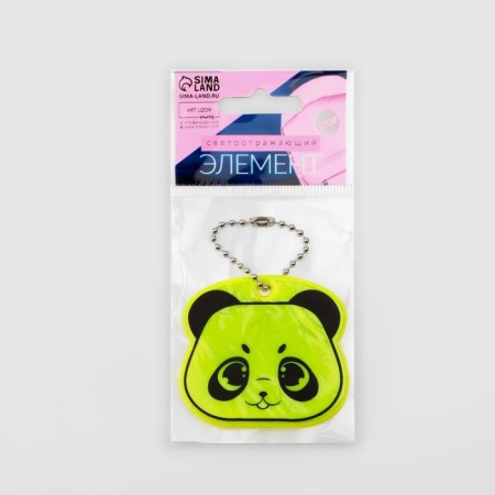 The reflective element "Mordi Panda", bilateral, 6 × 5.5 cm, color mix-5