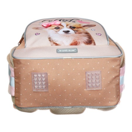 School backpack Erich Krause Ergoline 15l, 39 x 28 x 14 cm, ergonomic back, Corgi Puppy 60094-6