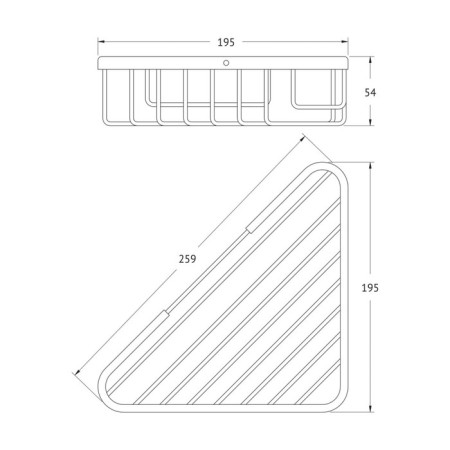 Corner-coat sheet 20 cm chrome artwelle-1