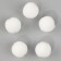 A set of textile details for the decor "bombs" 100 pcs. set, size 1 pc. - 0.6 cm, white color