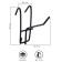 The hook on the grid is single, d = 3mm, l = 5 cm, the color is black