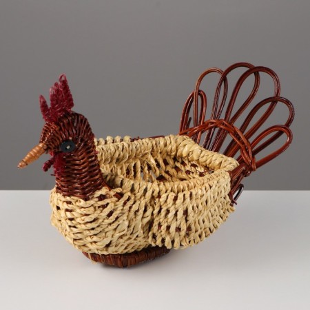 Kurochka basket, 25 x 13 x 17 cm, fern, palm sheet