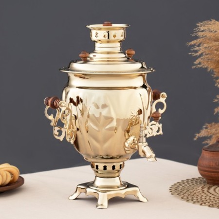 Set "Gold", Acorn, Heat 2.5 L, Hot Teaker 0.7 L, tray-1
