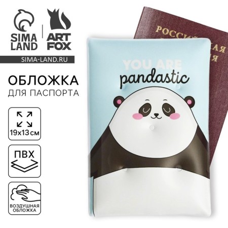 Hello Pandastic Winter Air passport cover.