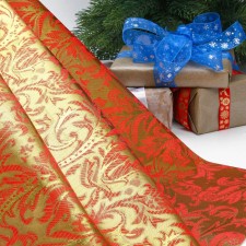 Flap 50 × 50cm, brocade, gold on red