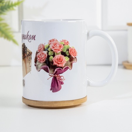 Sublimation mug "March 8" with a gift, with application-7